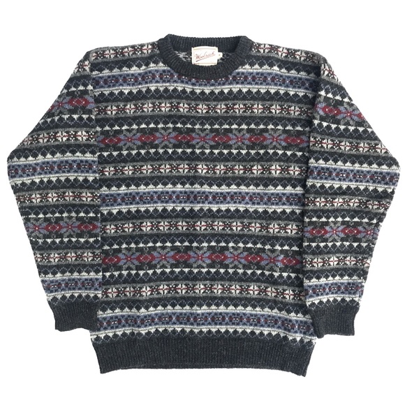 Woolrich Other - Vintage Woolrich Mens 100% Wool Pullover Sweater Size M Charcoal Heather 9231